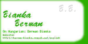 bianka berman business card